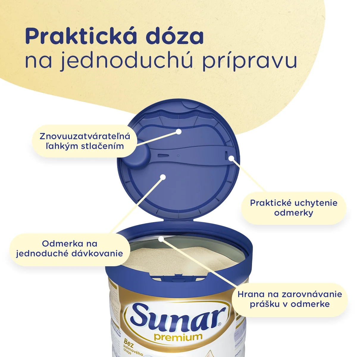 Sunar Premium 3 batoľacie mlieko 1×700 g, dojčenské mlieko, od 12. mesiaca