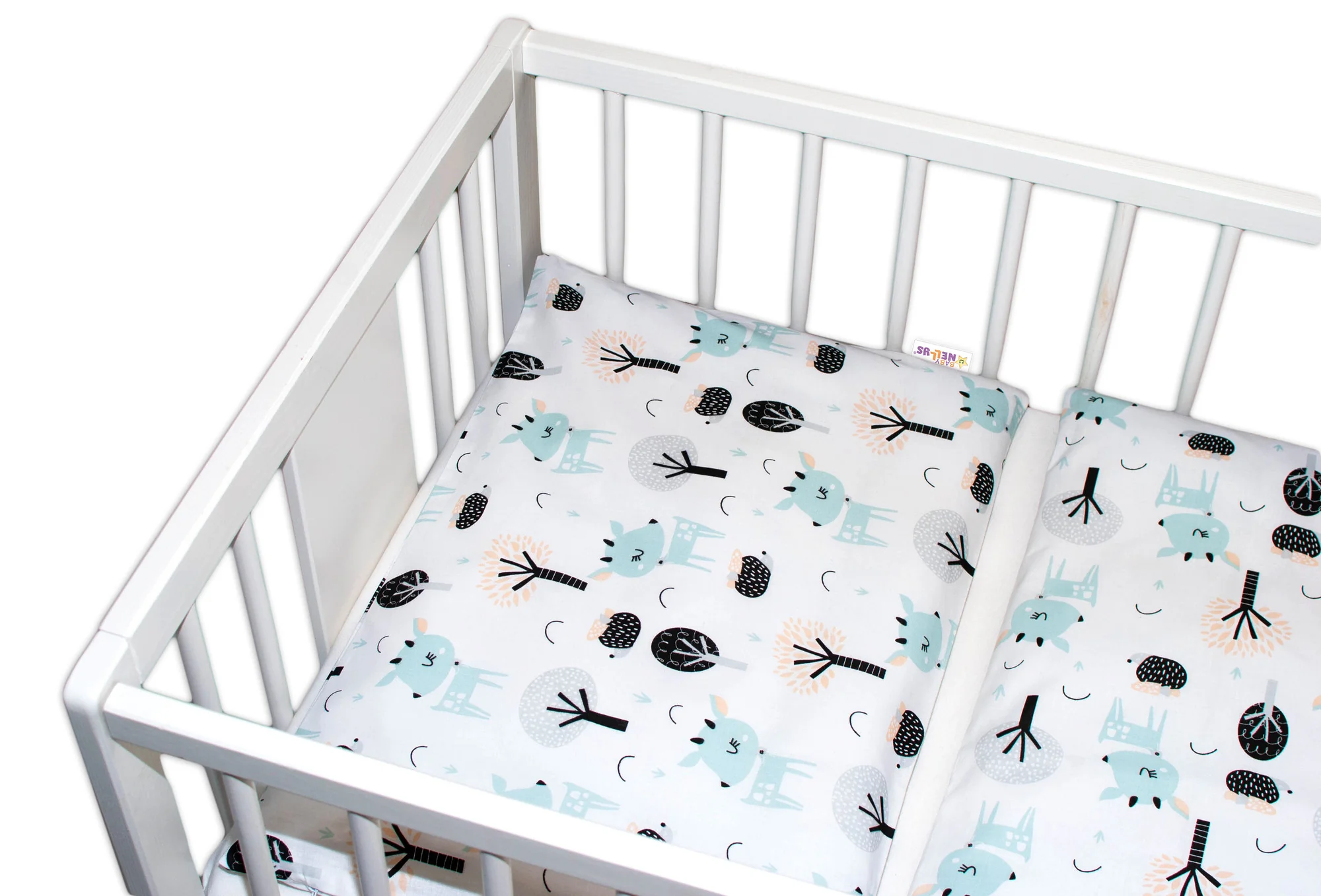 Baby Nellys Mantinel s obliečkami - Srnečci, 135x100
