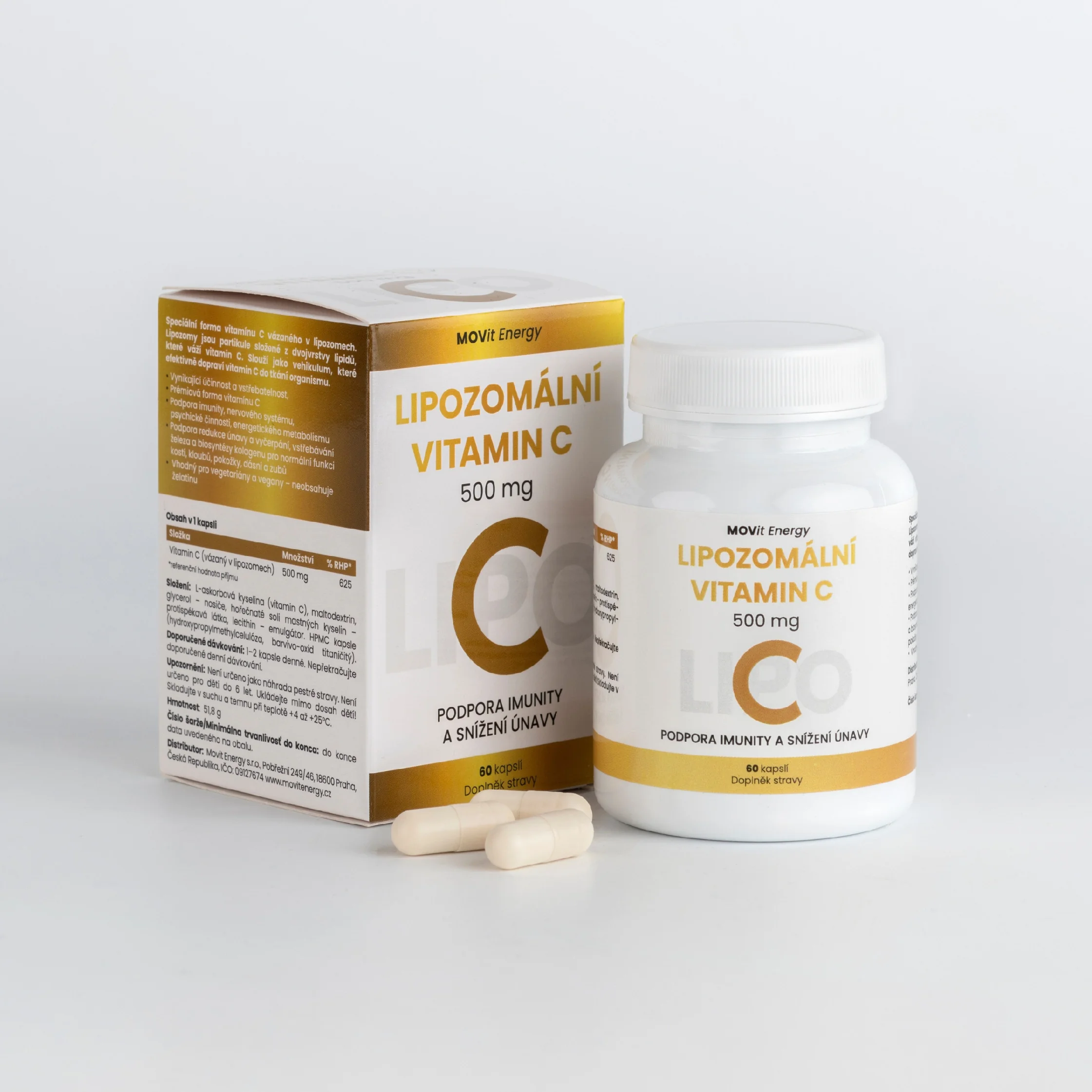 MOVit Lipozomálny Vitamín C 500 mg, 60 kapsúl