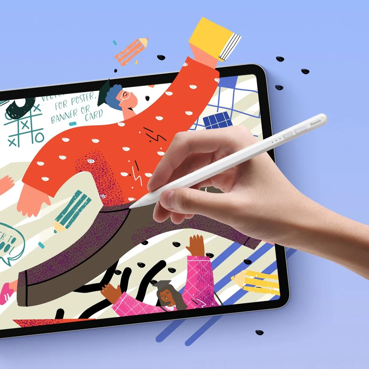 Baseus Smooth Writing 2 V2 Stylus na iPad, biely