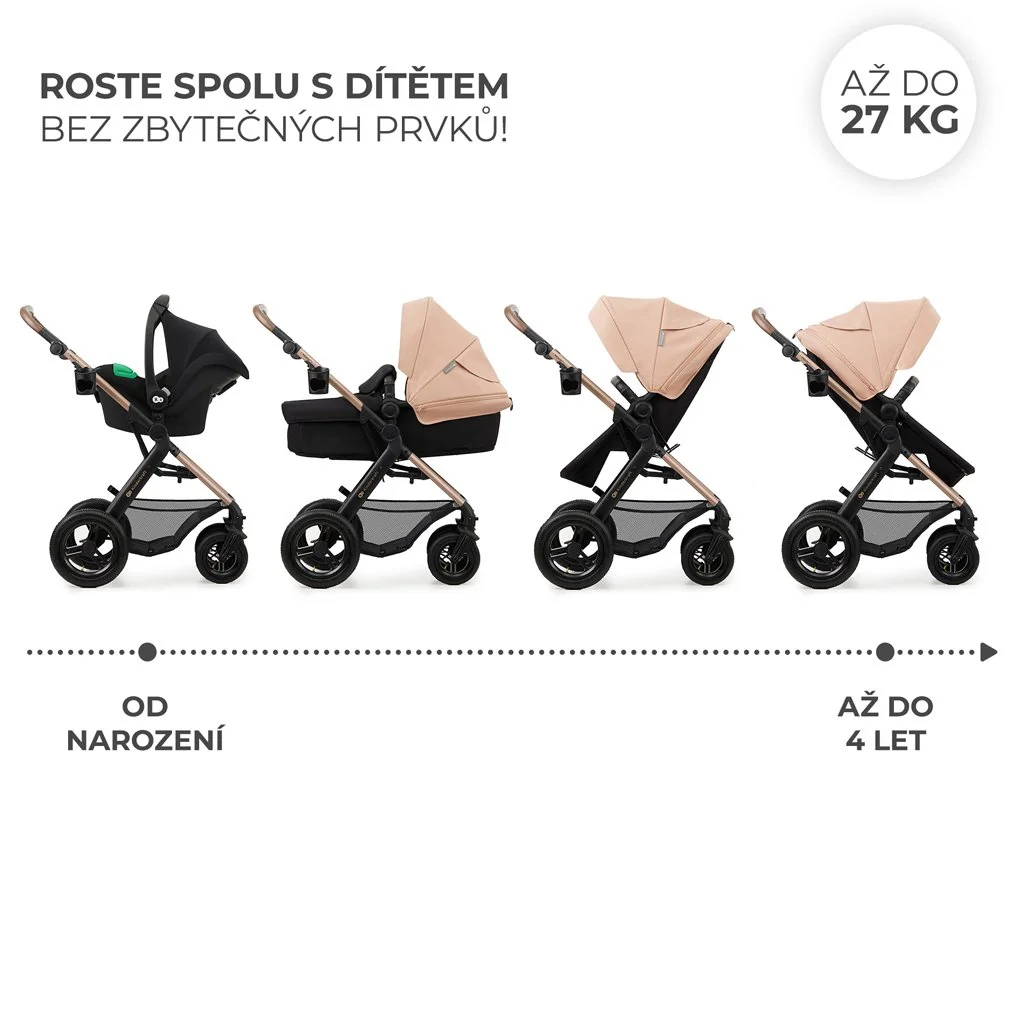 Kočík kombinovaný Moov 2 Air 3v1 Sand Beige