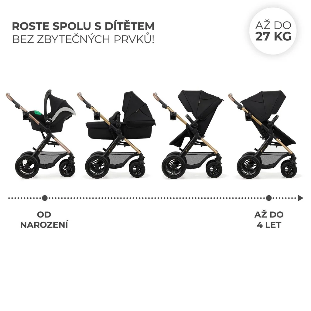 Kočík kombinovaný Moov 2 Air 3v1 Pure Black