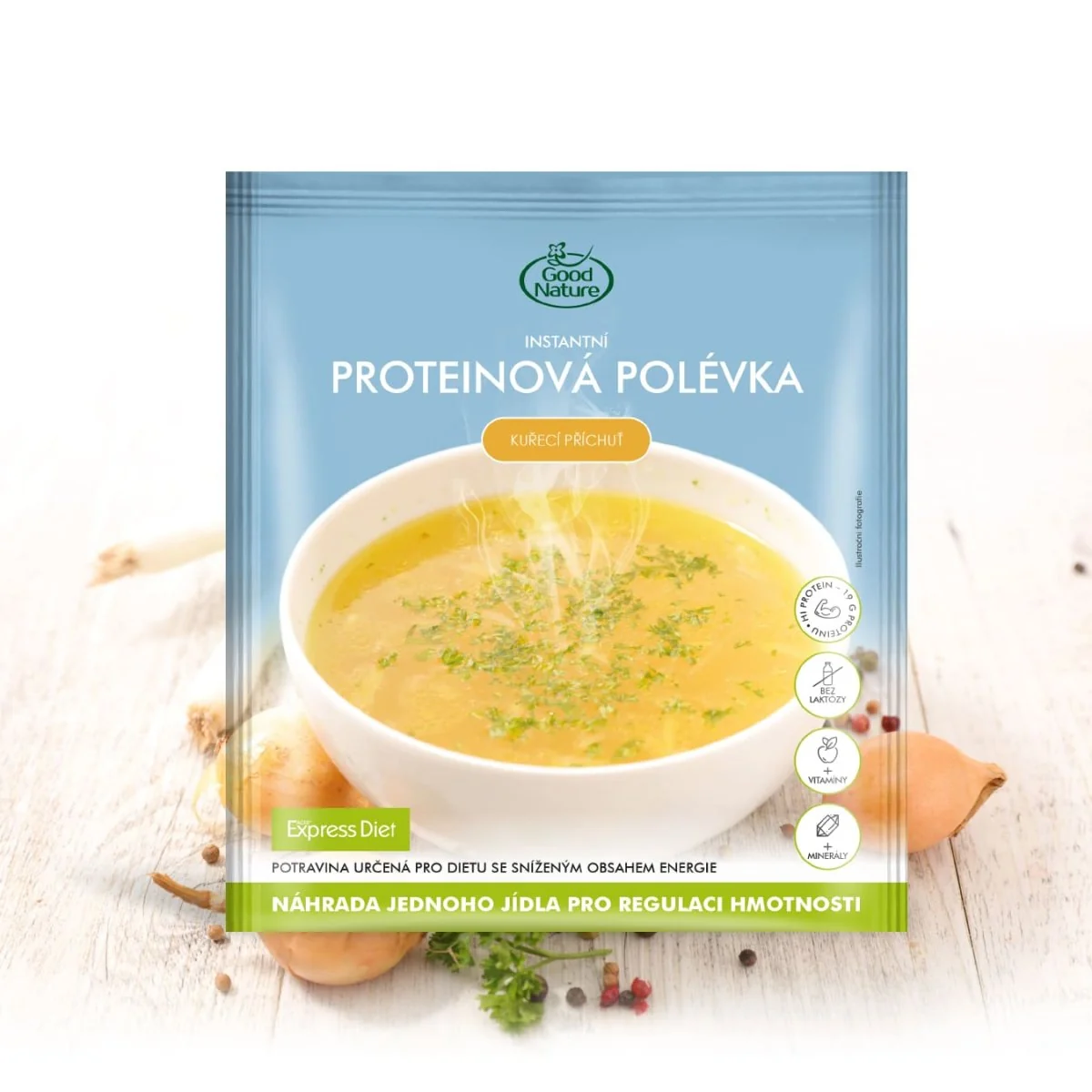 Proteínová polievka s kuracou príchuťou Express Diet, 58 g