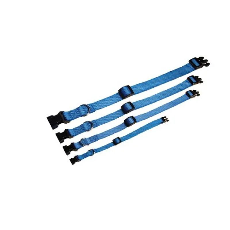 COBBYS PET Nastaviteľný textilný obojok 2,5x40-55cm modrý