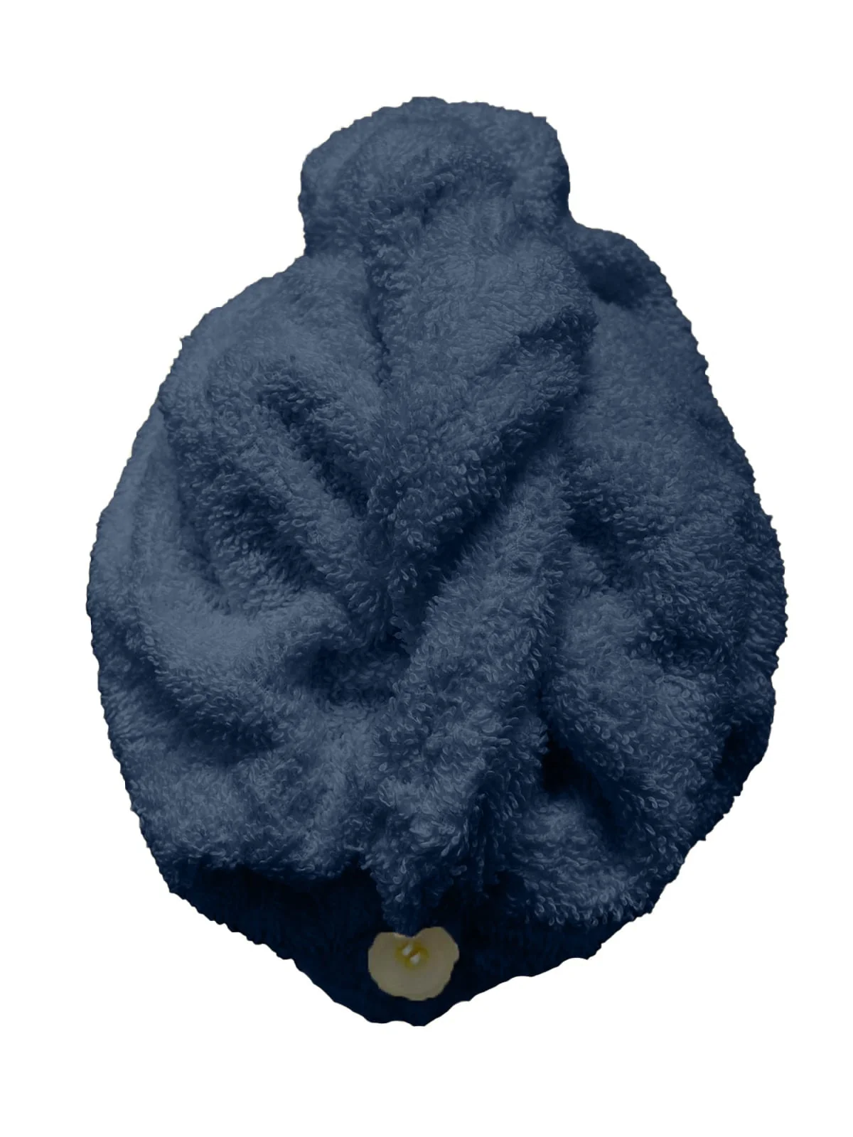 Rýchloschnúci froté turban do vlasov, tmavo modrý