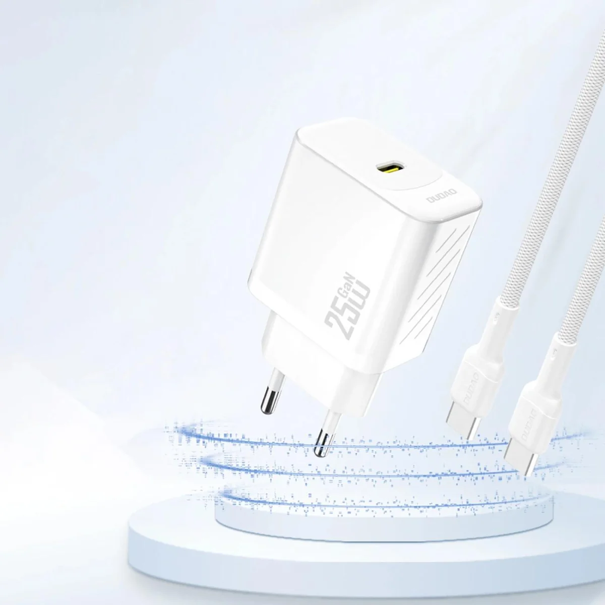 Dudao A27 GaN sieťová nabíjačka USB-C 25W, biela