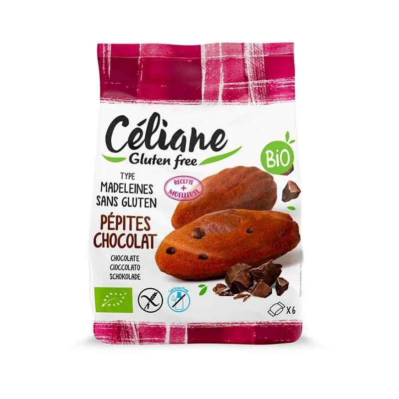 Celiane bezlepkové madlenky s kúskami čokolády 1×180 g, bezlepkové madlenky
