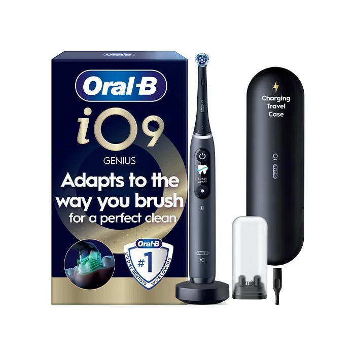 Oral-B iO 9 Elektrická Zubná Kefka, Čierna 1×1 ks, elektrická zubná kefka