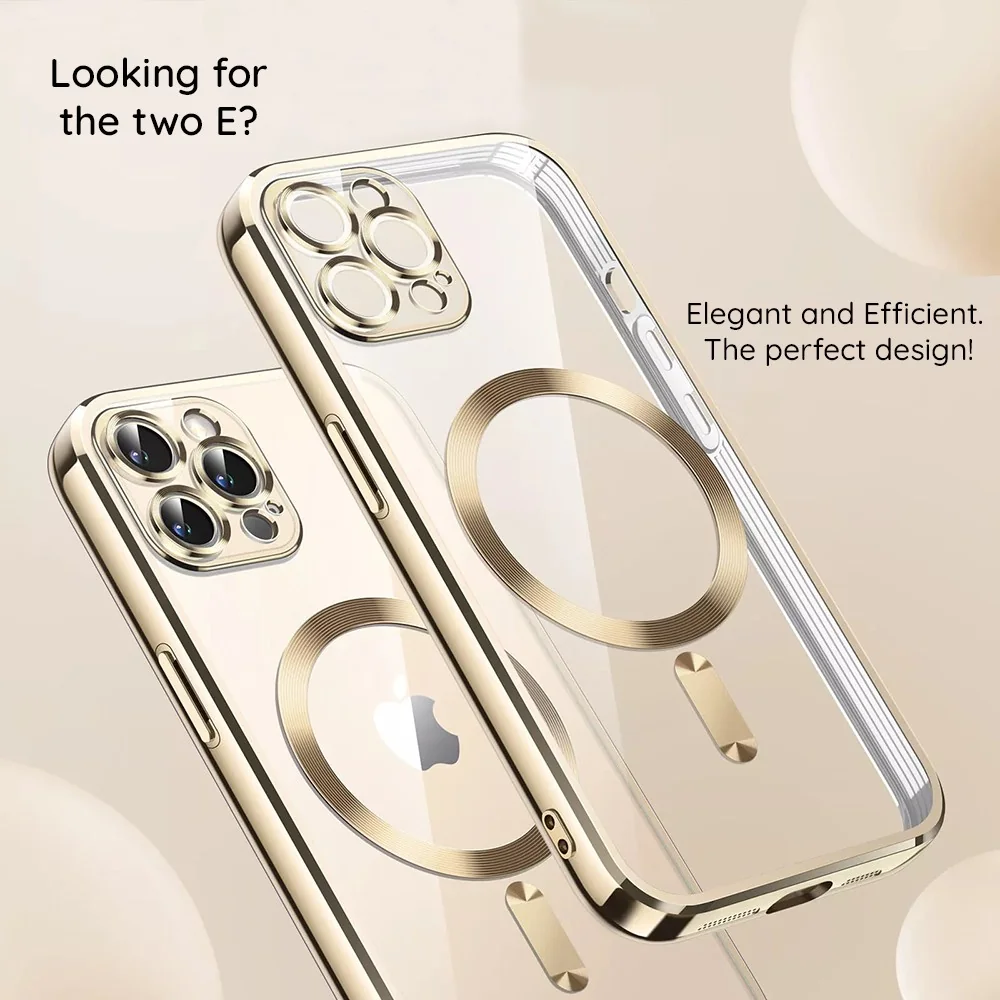 Luxusné Crystal MagSafe puzdro pre iPhone 15 Prémiové TPU a polykarbonát