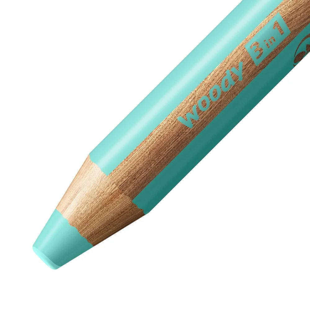 Pastelky Woody 3 v 1, sada 6 farieb s orezávačom 6 pastelových farieb