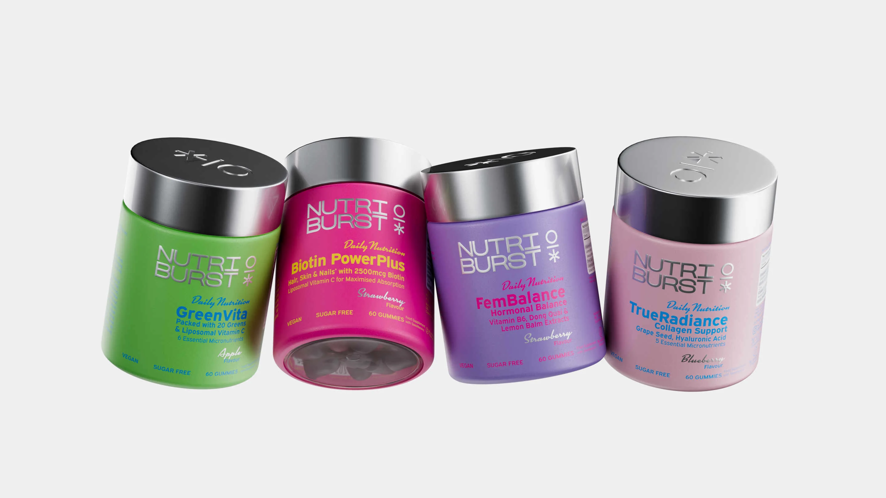 Nutriburst FemBalance gummies pre ženy jahoda 60ks