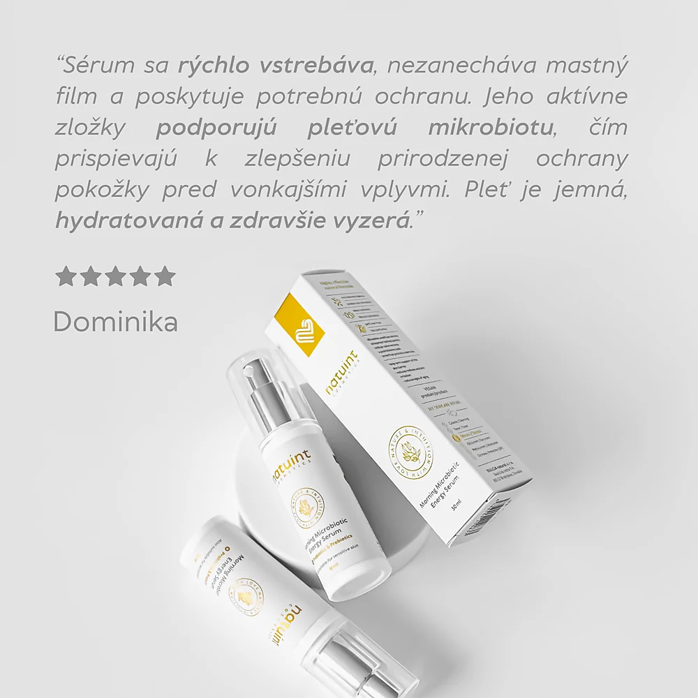 Natuint cosmetics - Denné mikrobiotické sérum Energizujúce Morning Microbiotic Energy Serum