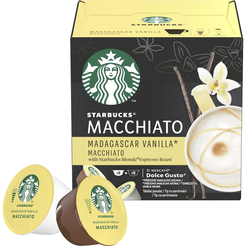 Starbucks Nescafe Dolce Gusto Madagascar Vanilla Macchiato 1×12 ks, kávové kapsuly