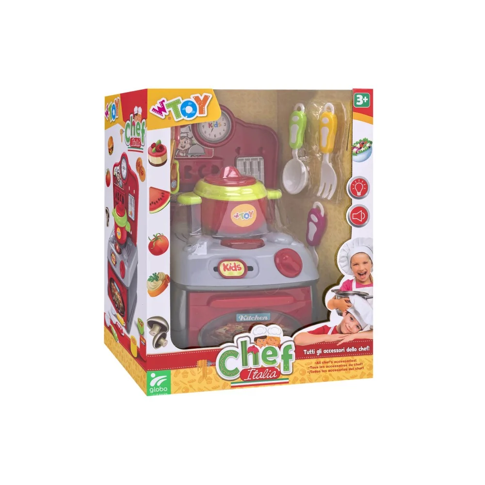 Kuchyňa so svetlami a zvukmi + doplnky na baterky Chef Italia-WTOY
