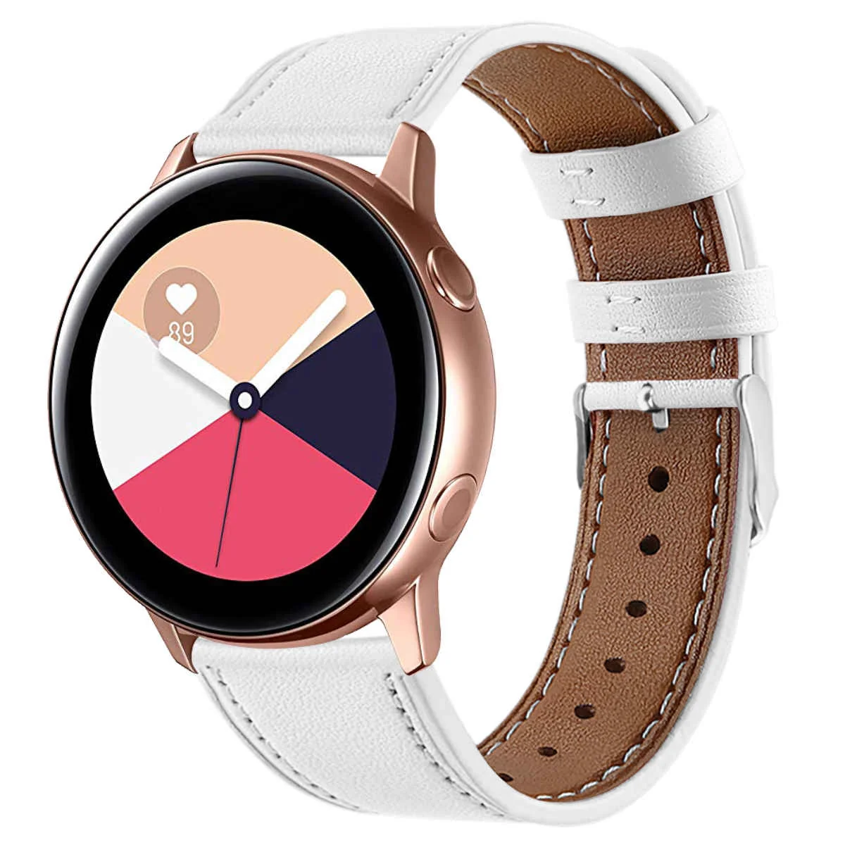 Leather Italy remienok na Samsung Galaxy Watch Active 2 40/44mm white