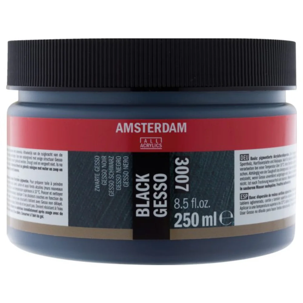 Čierne gesso Amsterdam 250 ml