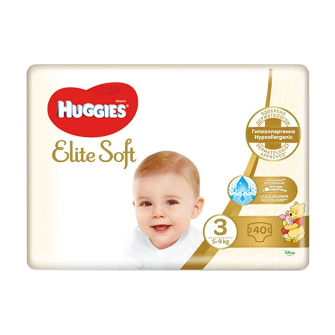 HUGGIES plienky Elite Soft 3 40 ks