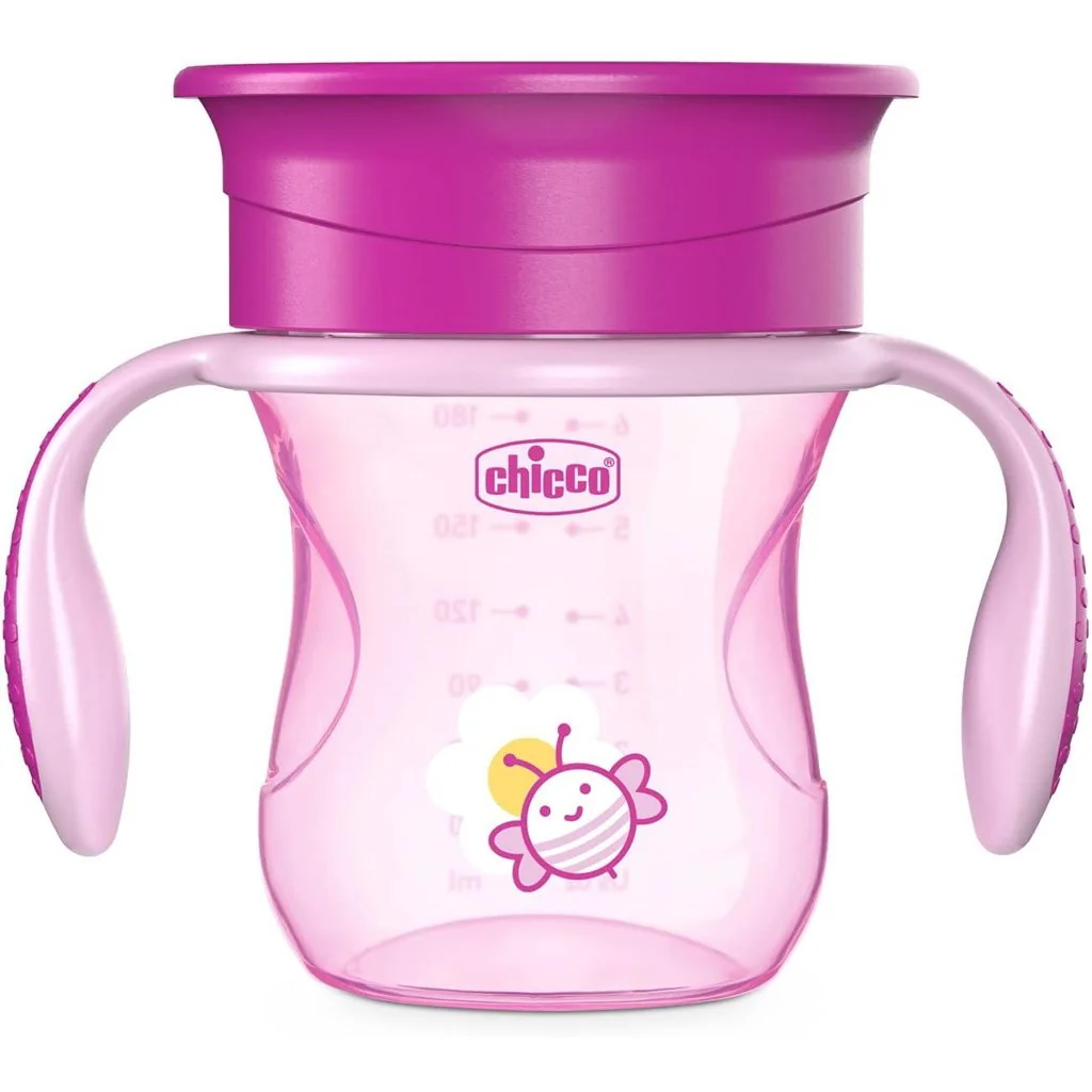 Chicco Náučný pohár 360 od 12m, 200 ml, ružový