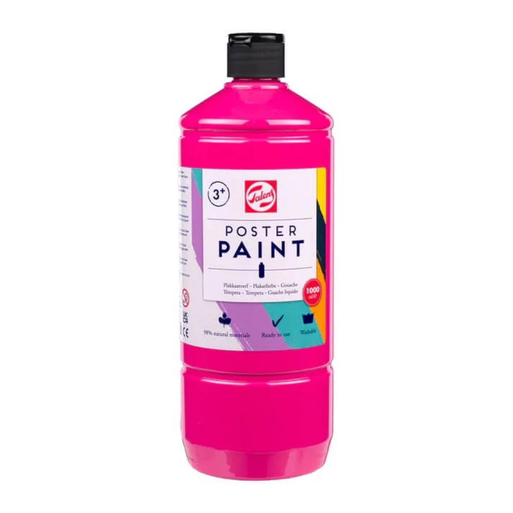 Plagátová farba školská 100 ml ružová