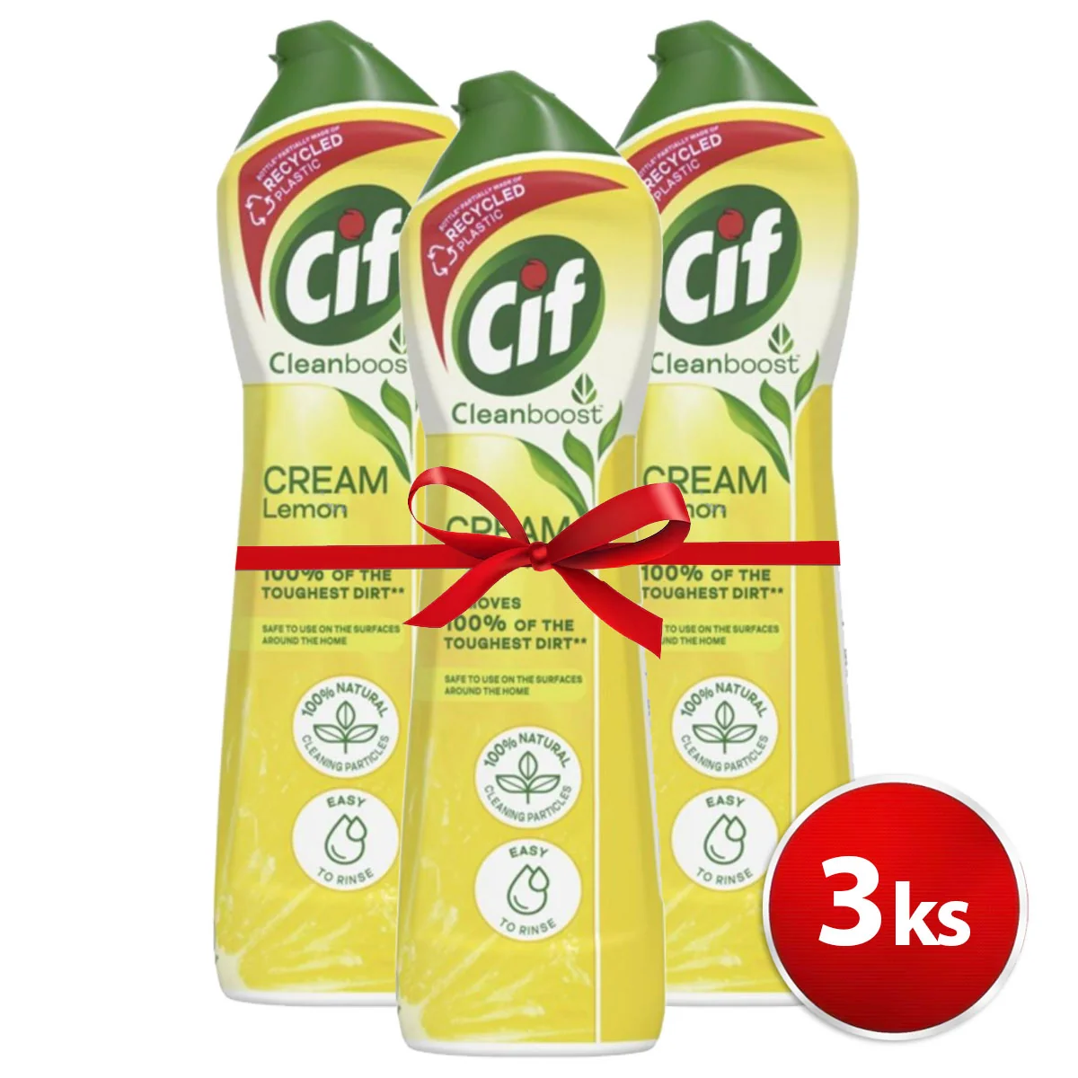 SET 3ks CIF tekutý prášok 500ml Lemon 3x 500ml, tekutý prášok
