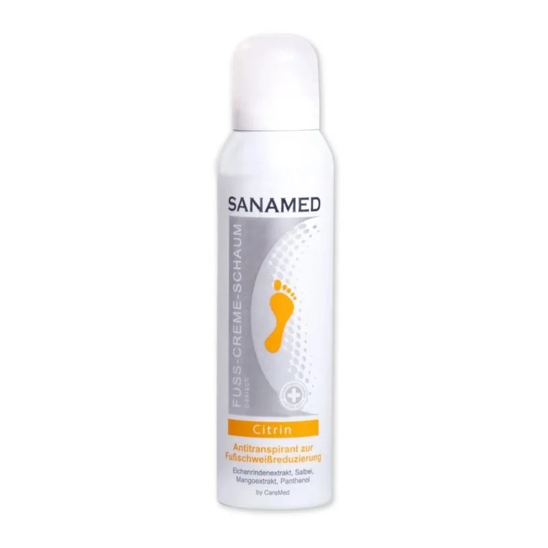 Krémová pena na potiace sa nohy Sanamed Citrin, 150 ml