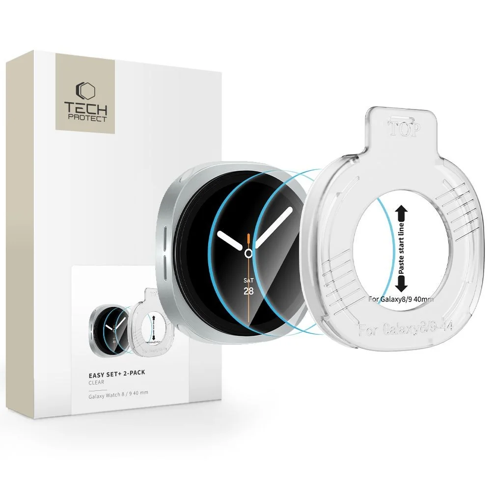 Tech-Protect Easy Set 2x ochranné sklo na Samsung Galaxy Watch 8 / 9 (40mm)