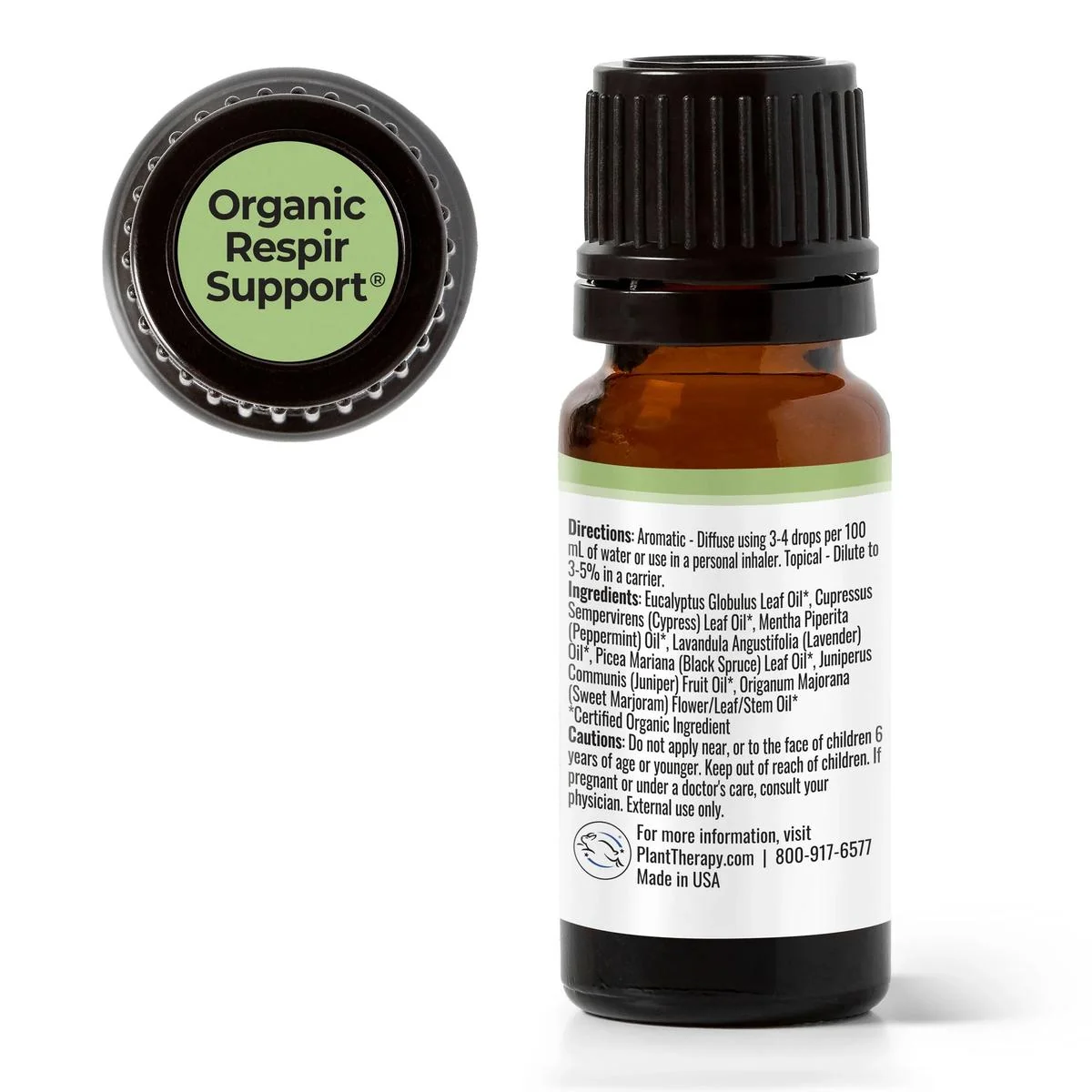 Plant Therapy Organic Respir Aid (Podpora dýchania) 10 ml Objem: 10 ml