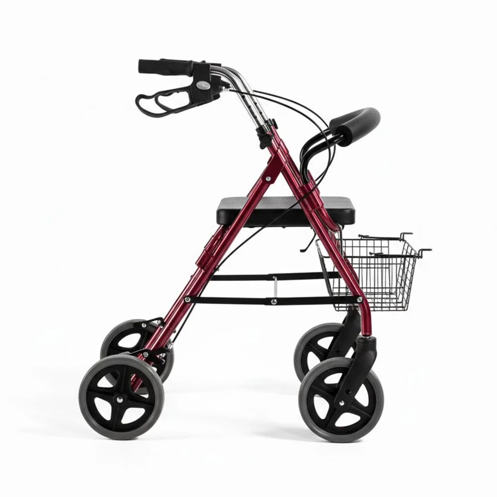 Chodítko pre seniorov štvorkolesové hliníkové TGR-R RA 882 - Šedá