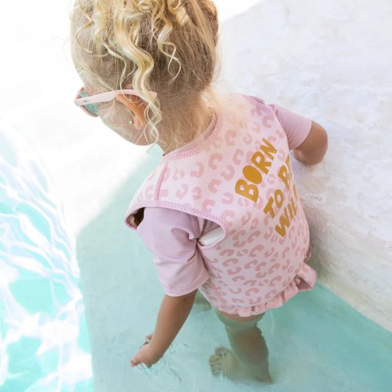 Saro Baby plavecká neoprénová vesta s UV ochranou (1-3r) Tropicool Pink