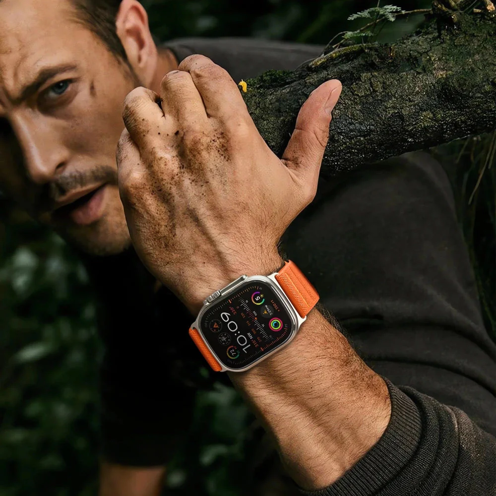 Tech-Protect Nylon Slip remienok na Apple Watch 44/45/46/49mm, orange