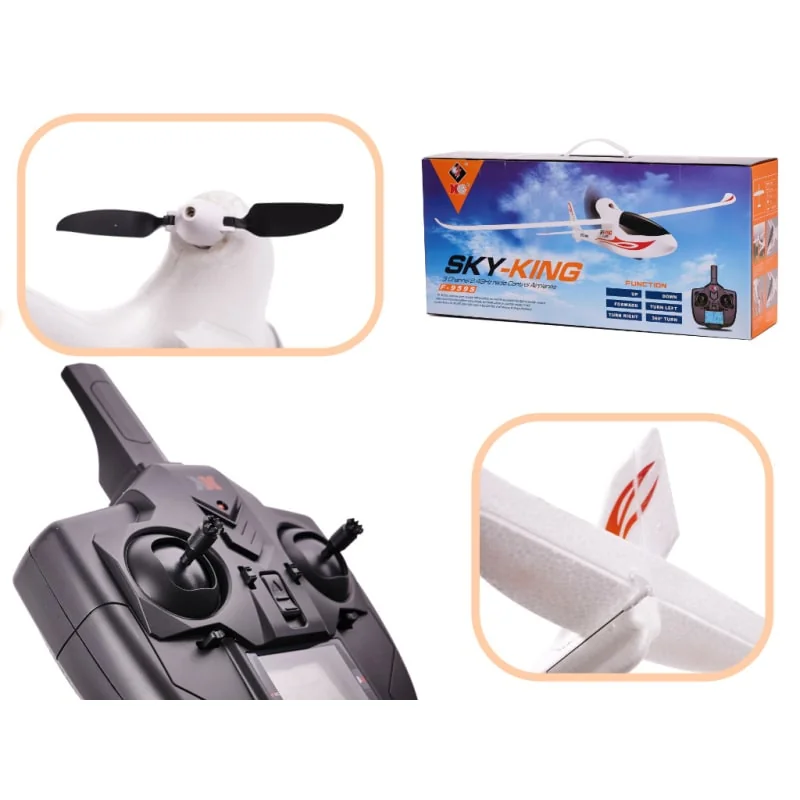 RC vetroň WLtoys Sky King 2.4GHz – oranžový