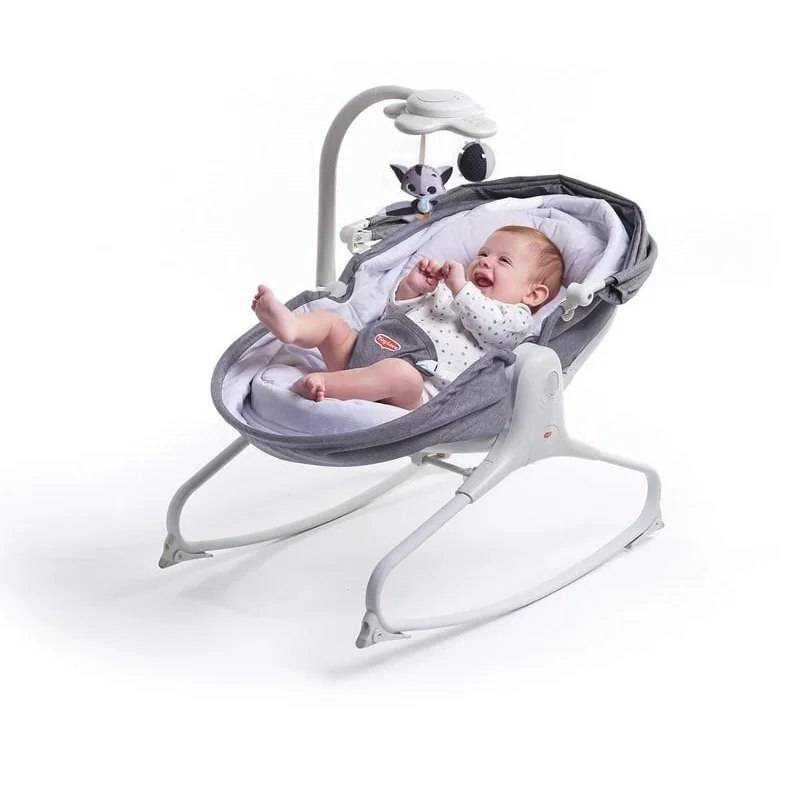 Tiny Love Rocker Napper Heather, Multifunkčná kolíska so strieškou 3v1, 0m+, šedá