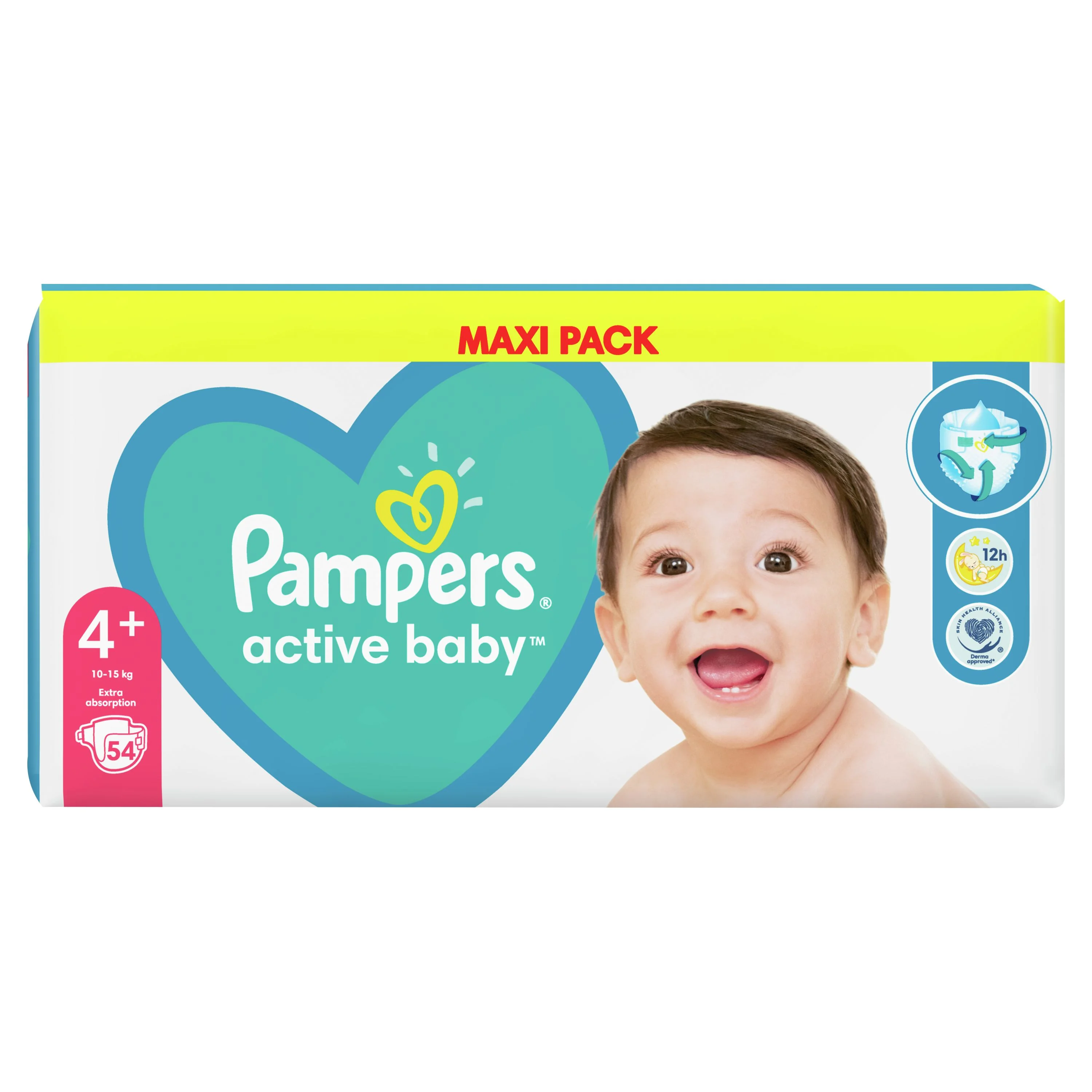Pampers Active Baby MP S4+ 1×54 ks, veľkosť S4+, detské plienky