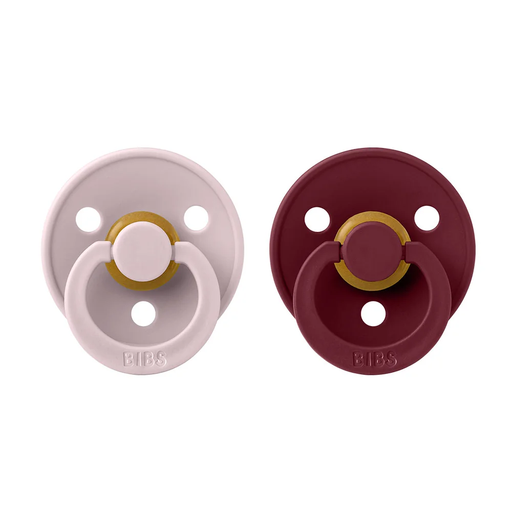 BIBS Colour cumlíky z prírodného kaučuku 2ks 1×1 ks- veľkosť 2, pink plum/elderberry