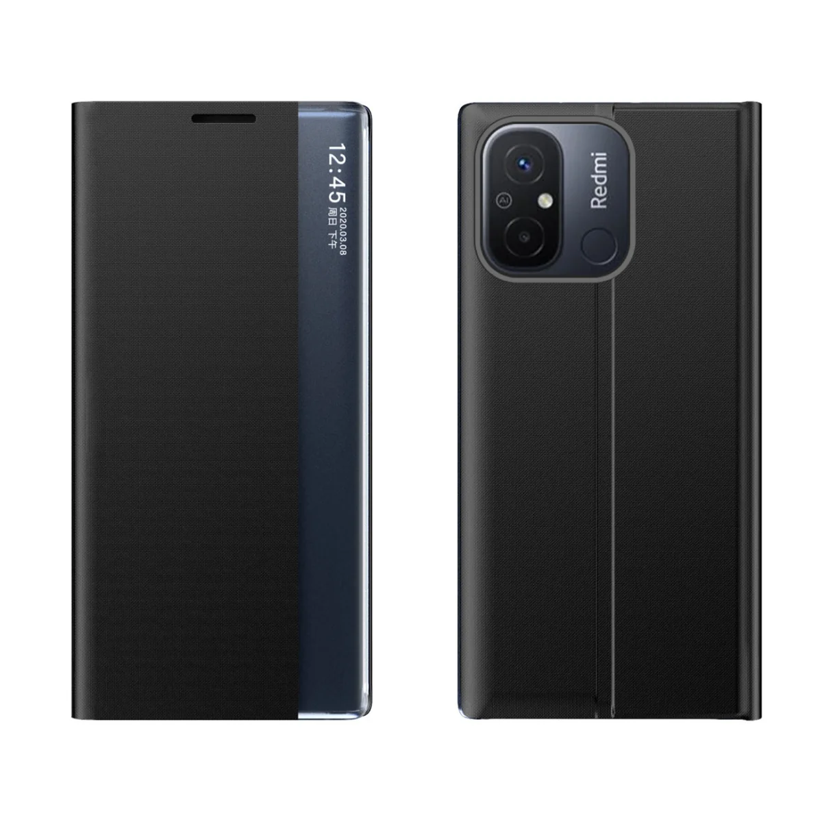 MG Sleep Case knižkové puzdro na Xiaomi Redmi 11A / 12C / Poco C55 čierne