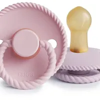FRIGG Rope kaučukové cumlíky Baby Pink/Soft Lilac, 0-6m, dvojbalenie