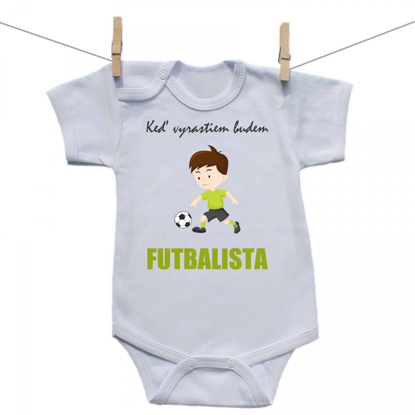 Boodyy Body s krátkym rukávom Keď vyrastiem budem futbalista Veľkosť: 56