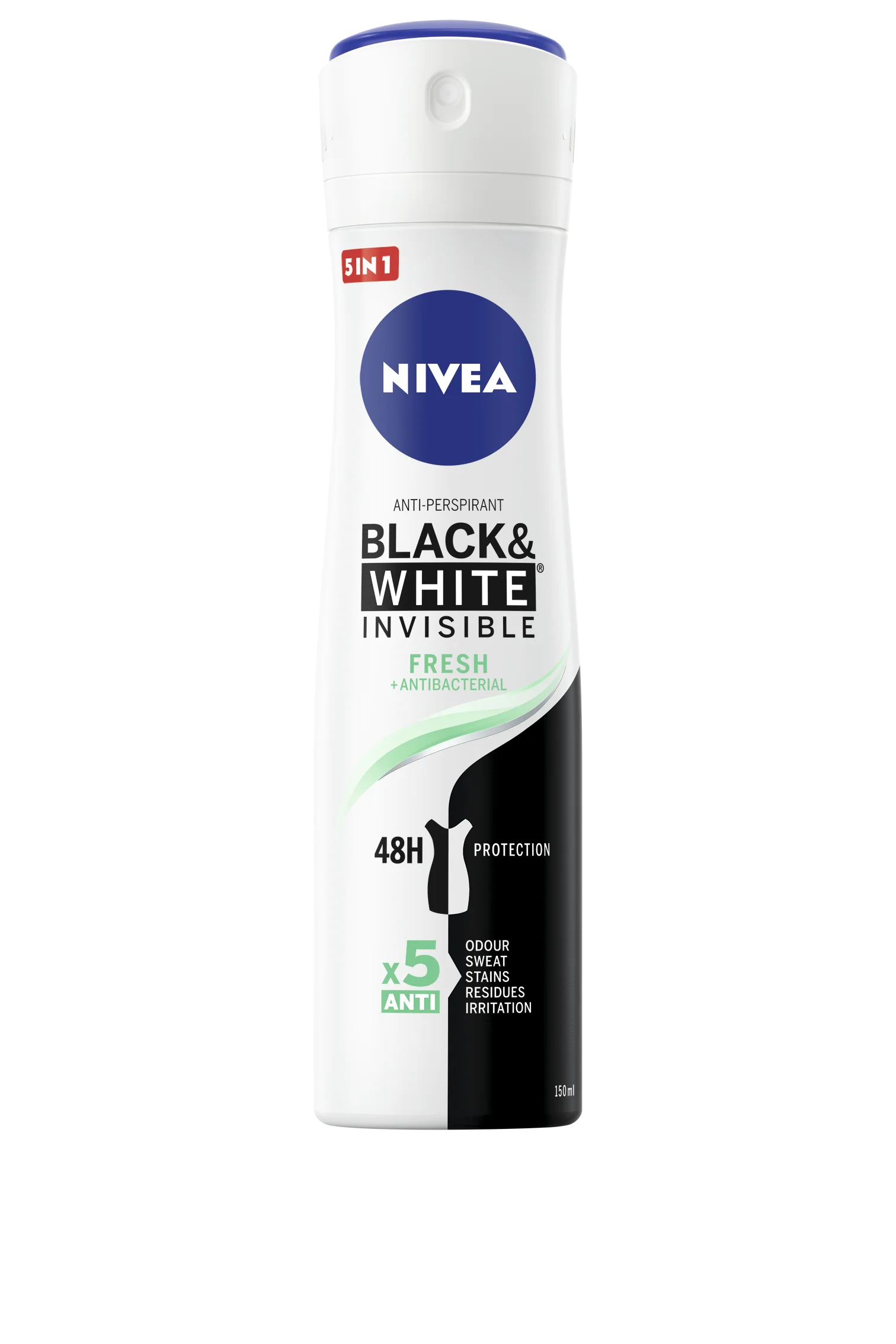 NIVEA Anti-perspirant BLACK & WHITE Fresh 1×150 ml, antiperspirant