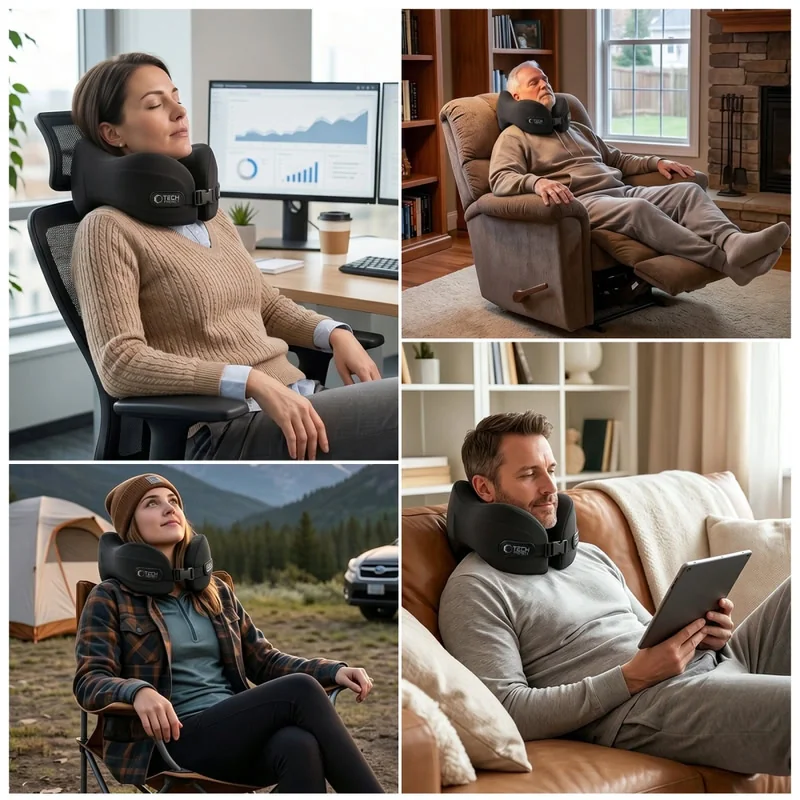 Tech-Protect ComfortRest cestovný vankúš, čierny