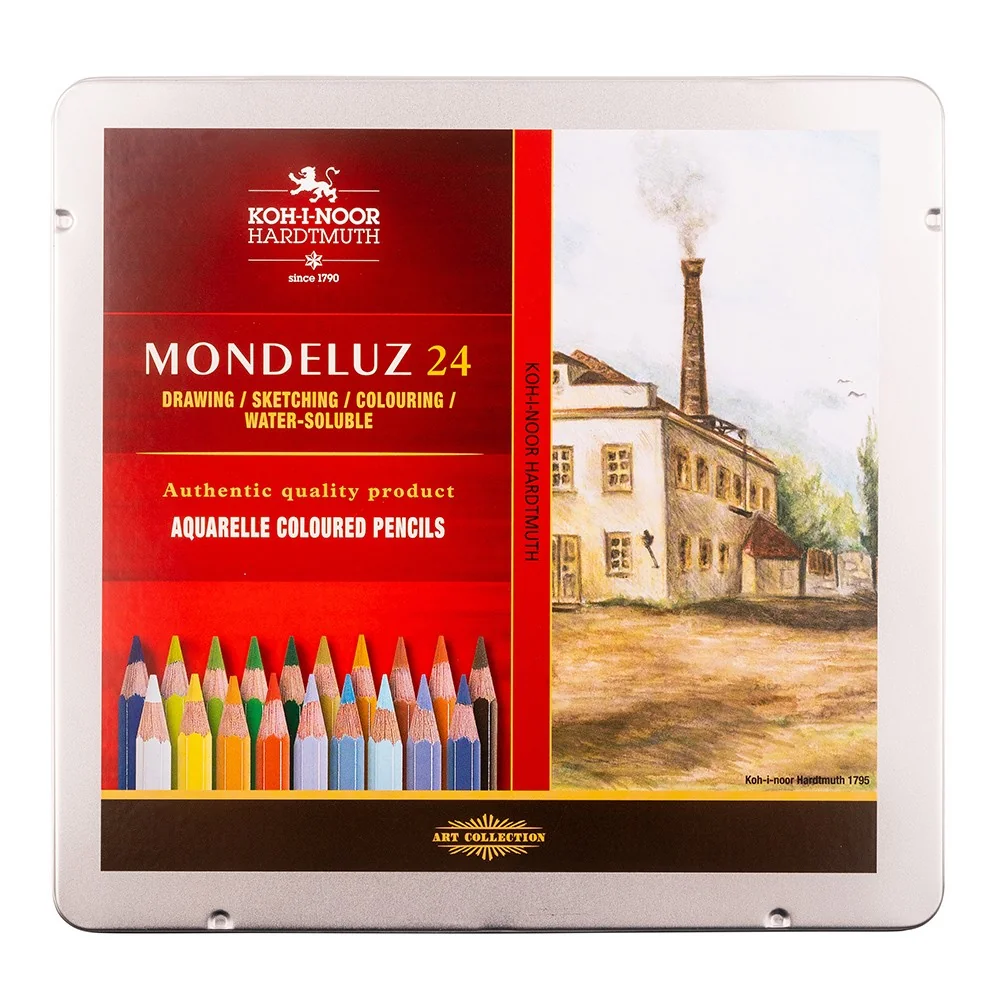 Umelecké pastelky MONDELUZ 3724/24 Krajina v plechu 24 ks v balení