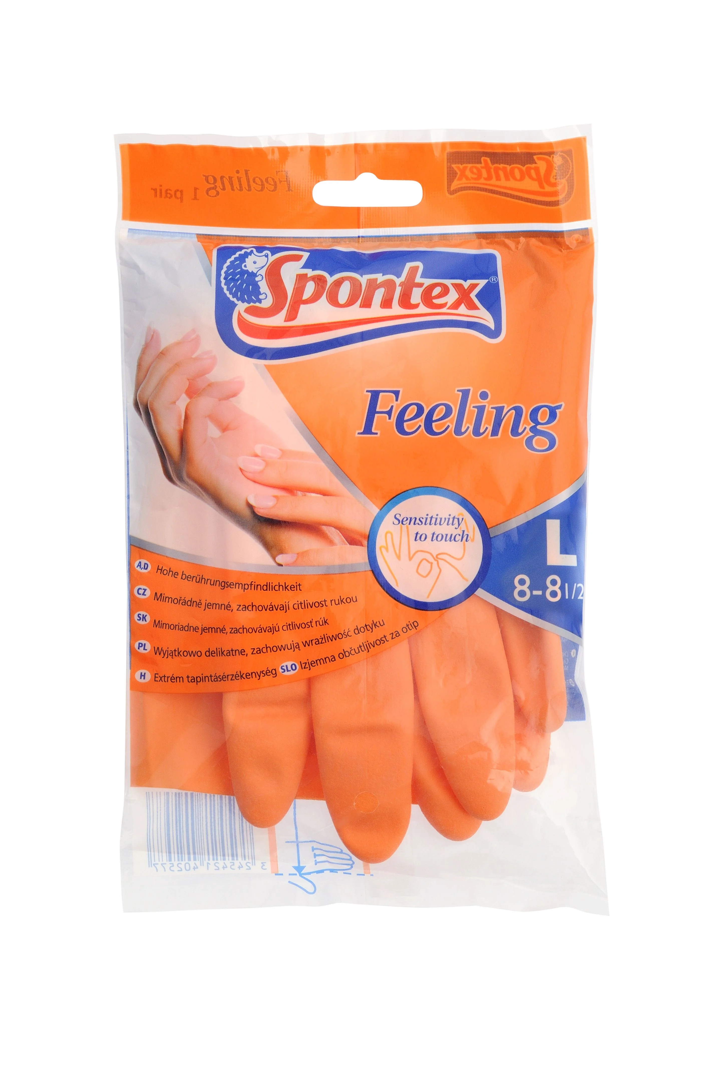 Spontex Feeling rukavice veľkosť L 1×1 ks, latexové rukavice