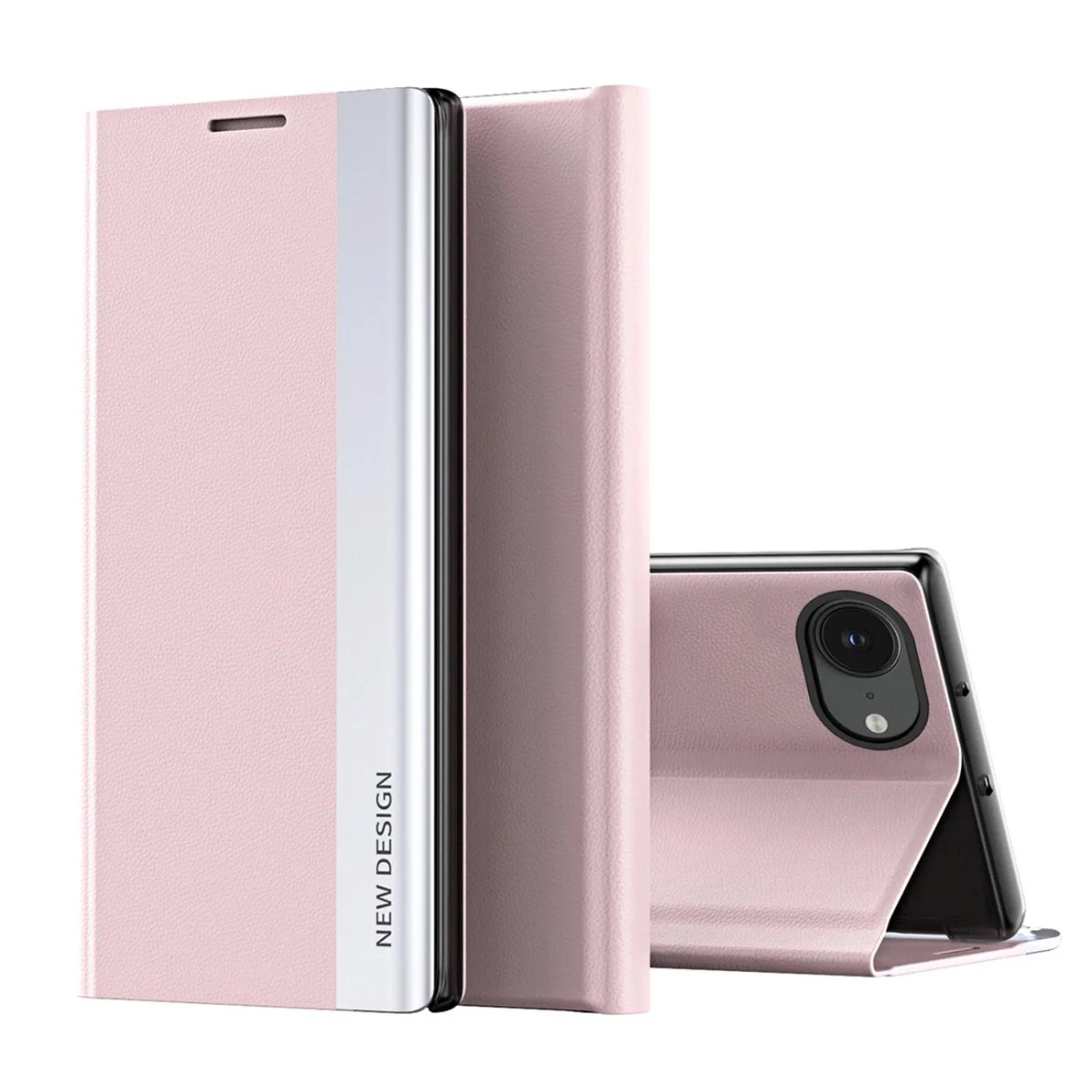 MG Sleep Case Pro knižkové puzdro na iPhone 16e, ružové