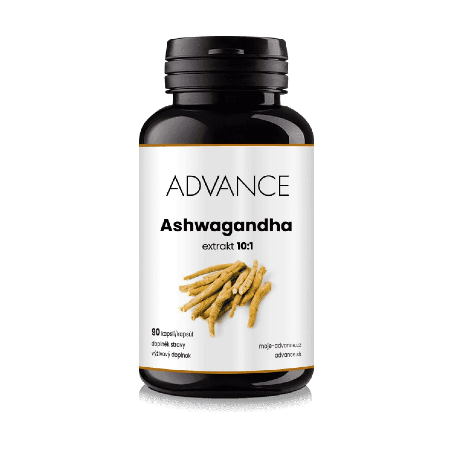 ADVANCE Ashwagandha 90 kapsúl - extrakt 10:1 1×90 cps, výživový doplnok