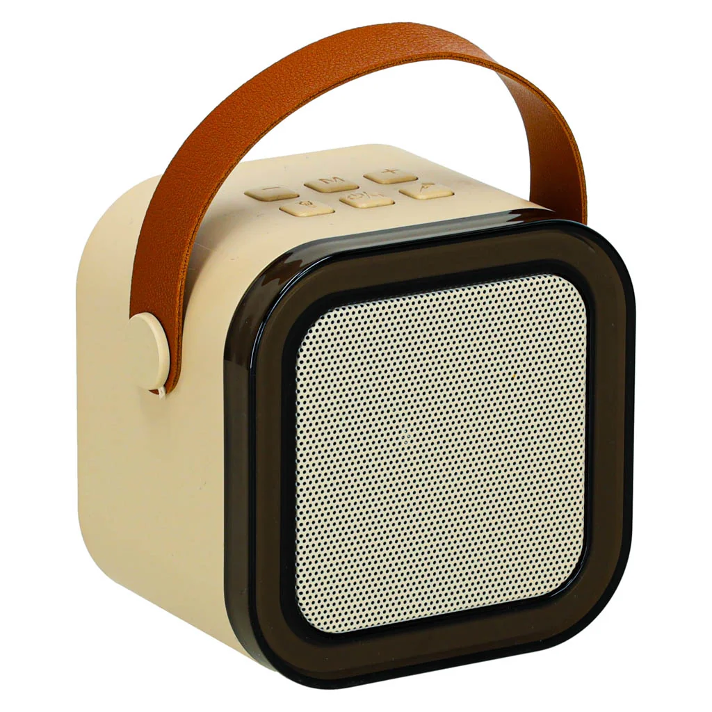 Prenosný karaoke reproduktor s mikrofónom Bluetooth, béžový