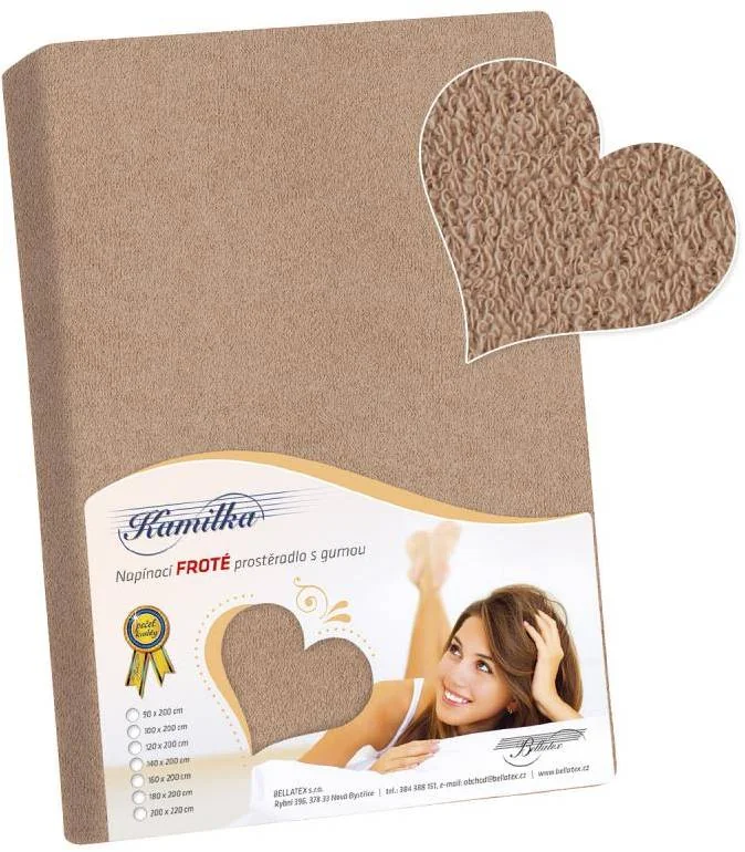 Froté prestieradlo 90x200 013 kávová K3 1×1 ks, posteľná plachta