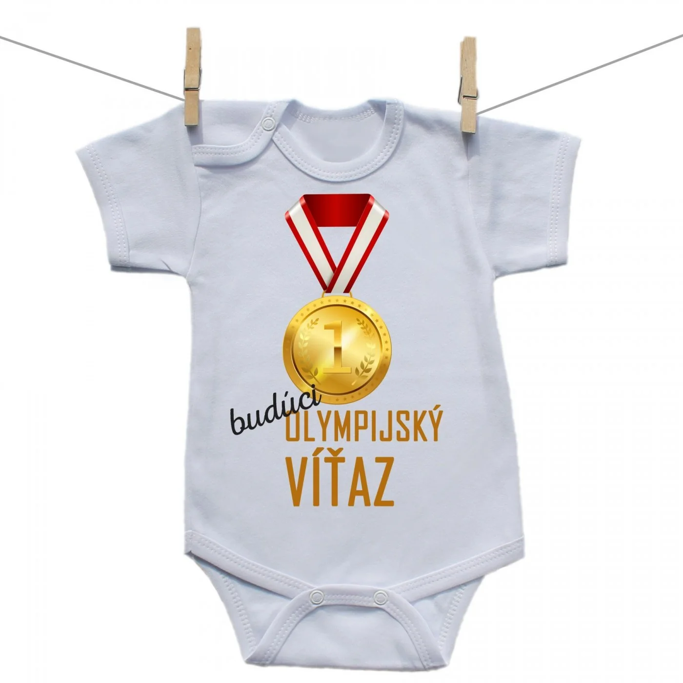 Boodyy Body s krátkym rukávom Budúci olympijský víťaz Veľkosť: 86