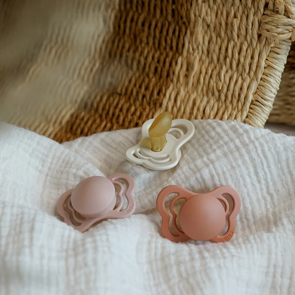 BIBS Couture ortodontické cumlíky z prírodného kaučuku 2ks veľkosť 2 - Pink Plum / Peach