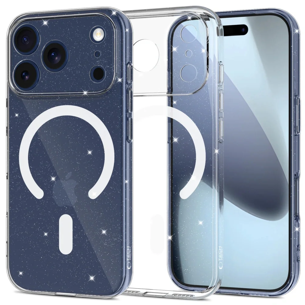 Tech-Protect FlexAir MagSafe kryt na iPhone 17 Pro, glitter