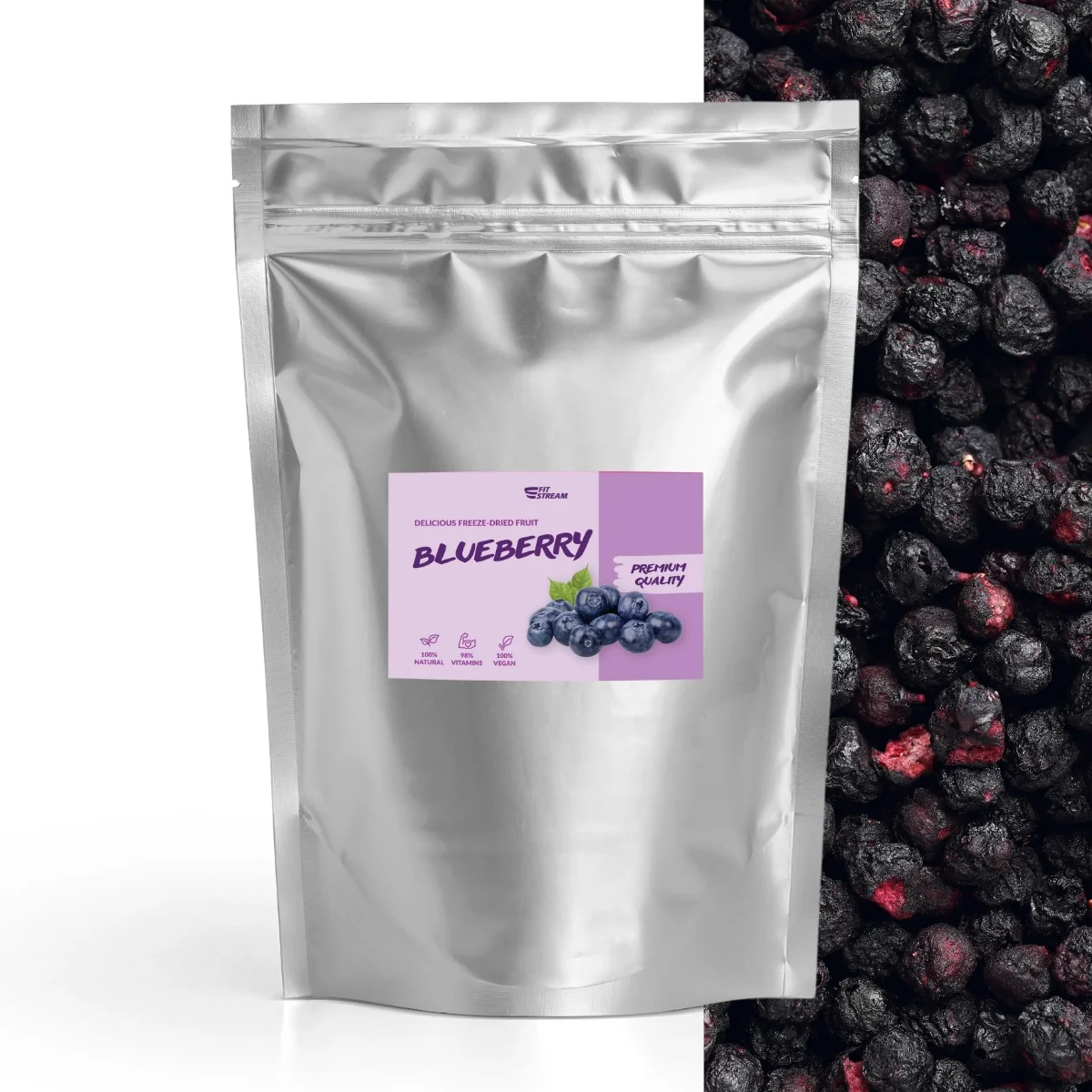 FitStream lyofilizované ovocie - Čučoriedky 400 g 1×400 g, lyofilizované ovocie