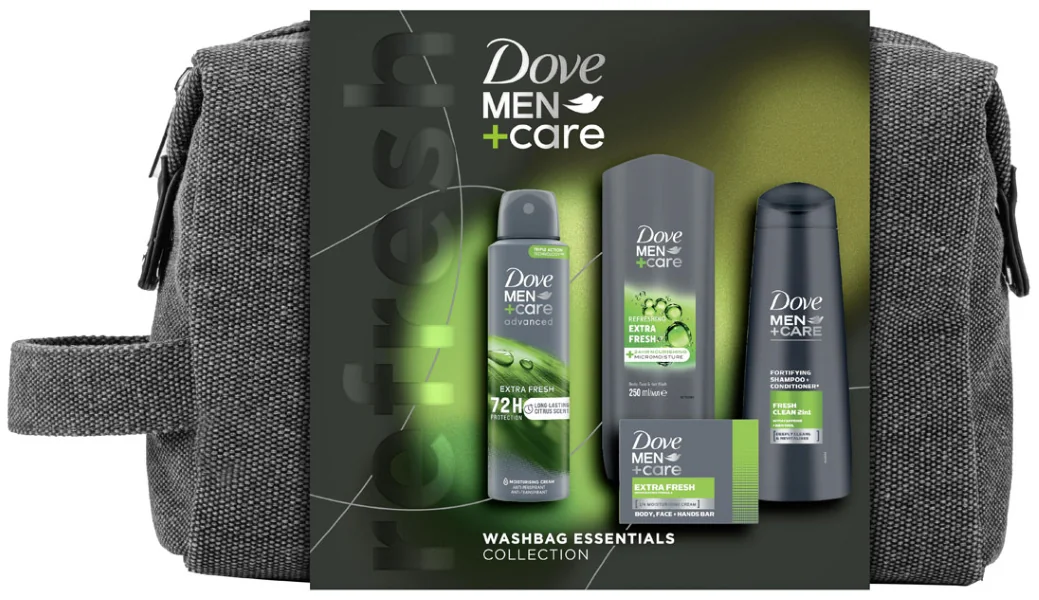 Dove MEN k. Extra Fresh (sg+antip+šamp+mydlo+tašk) 1 set